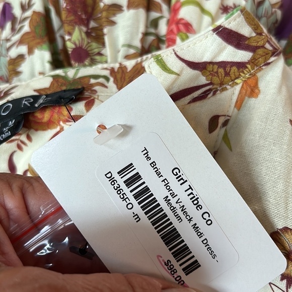 Fore Briar Floral Midi Dress NWT - Picture 7 of 16